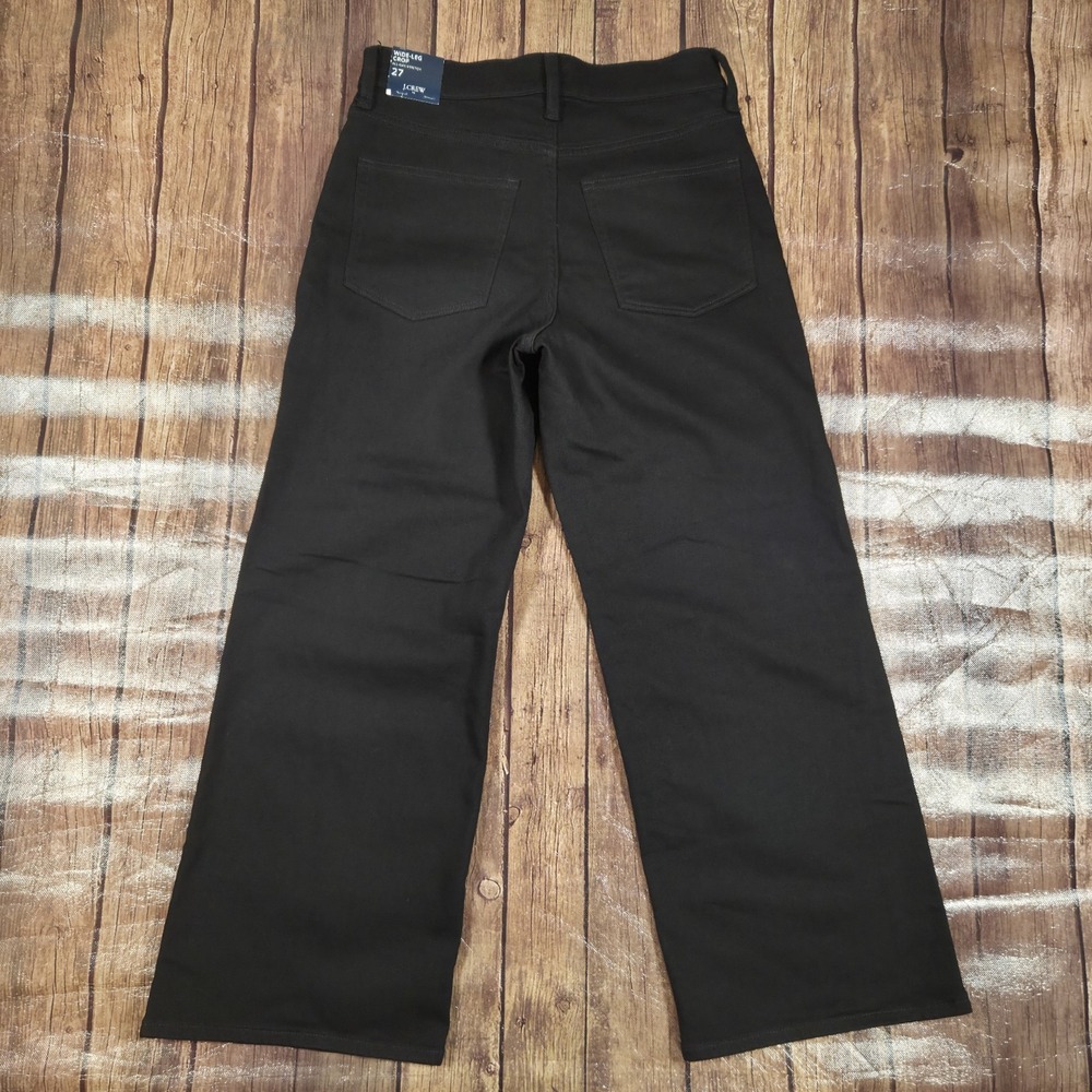 J.Crew Cropped Wide Leg Jeans Womens 27 Black High Rise Minimalist Effortless - Picture 7 of 12